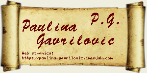 Paulina Gavrilović vizit kartica